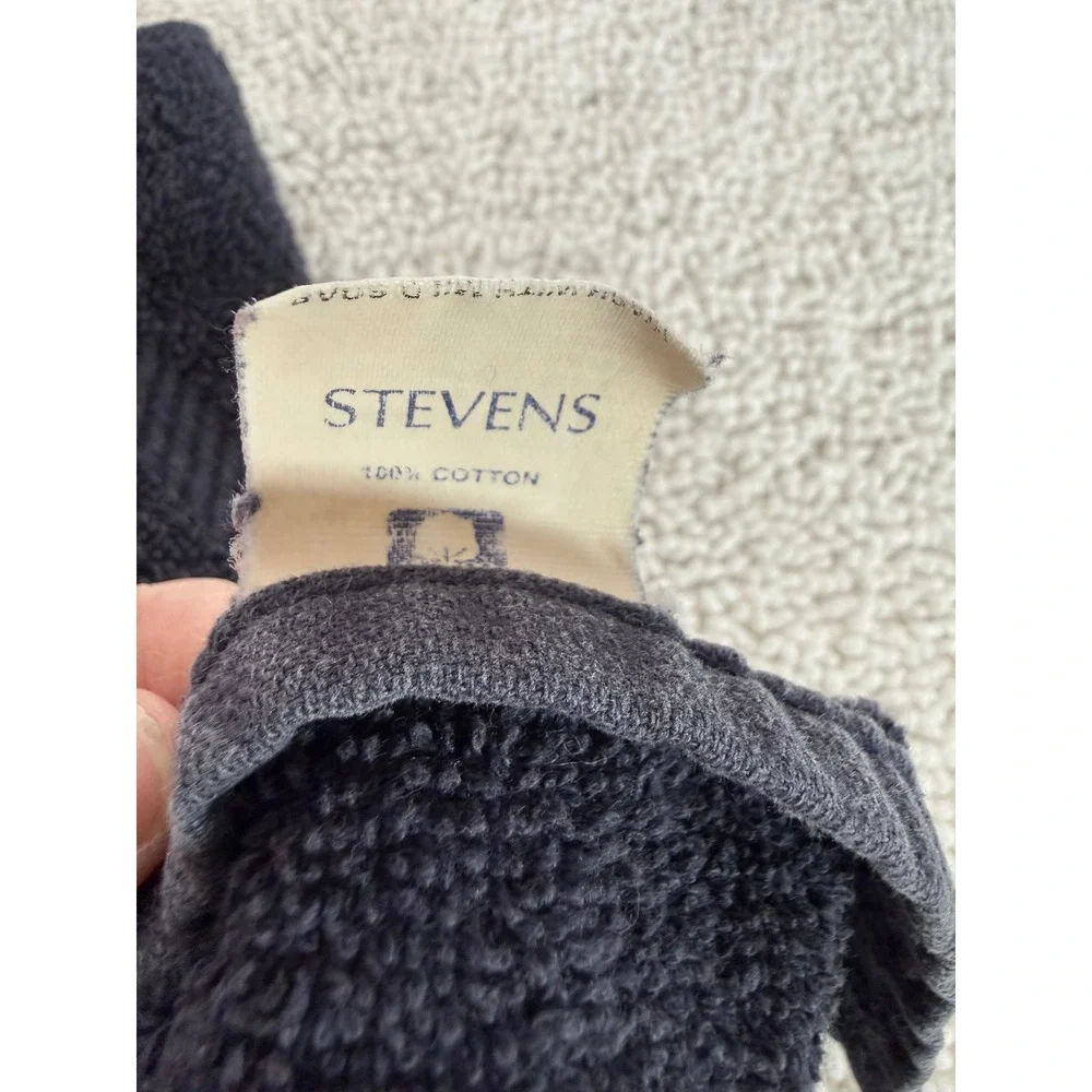 Stevens Dark Blue Hand Towel with Adorable Cat‎ Print Trim Lace Accent